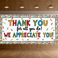 thumbnail image 7 of Colorful Design Thank You Banner Decorative Pattern Appreciation Sign for Office Event Employee Recognition Party Decoration, 7 of 7