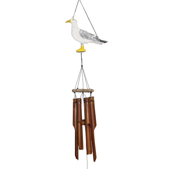 Seagull Silhouette Bamboo Wind Chime