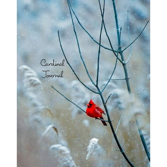 Cardinal Journal: Inspirational, Winter Season, Cardinal Bird Notebook, Journal, (Paperback)