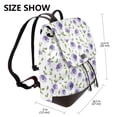 thumbnail image 2 of Fotbe Purple Chicory Mochila Bolso con Estampado para Mujer, Mochila Antirrobo de Nylon Impermeable, Bolsa Ligera de Hombro, 2 of 4