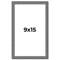 9x15 Frame Blue Kingsley Pewter Solid Wood Picture Frame Width 0.75 Inches |Interior Depth 0.5