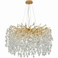 thumbnail image 6 of Gold Crystal Chandelier,31.5" Modern Round Tree Branch Chandelier Farmhouse Chandeliers for Dining Room, Living Room, Bedroom, Entryway (8-Light), 6 of 9