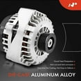 thumbnail image 5 of A-Premium Alternator Compatible with Chrysler Pacifica 2004-2006 V6 3.5L, 12V 145Amp Clockwise 6-Groove Pulley, Replace# 421000-0140, 421000-0141, 4868760AD, 5 of 9