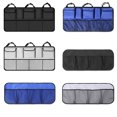 thumbnail image 2 of Trunk Organizer Vehicle Back Seat Organizing Bag 4 5 Oxford Cloth Cargo Sundries Storage Pouch, Black, Upgraded Type, 2 of 8