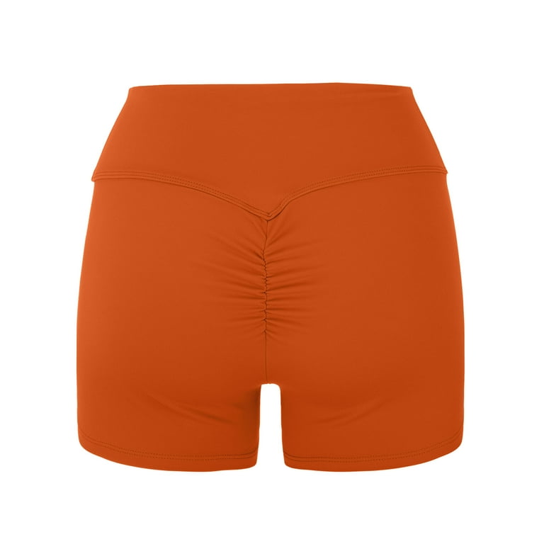 Shawty Orange Camo Seamless Active Wear Sport Shorts Size 12 / L (s)