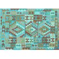 thumbnail image 1 of Ahgly Company Indoor Rectangle Southwestern Light Blue Country Area Rugs, 2' x 4', 1 of 4