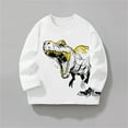 thumbnail image 2 of Chandails à Capuchon & Chandails en Molleton pour Garçons T-Shirt à Manches Longues Imprimé Dinosaure Graphique Col Rond Tee-Shirt Doux Tenue Décontractée pour Enfants Saison Automne, 2 of 9