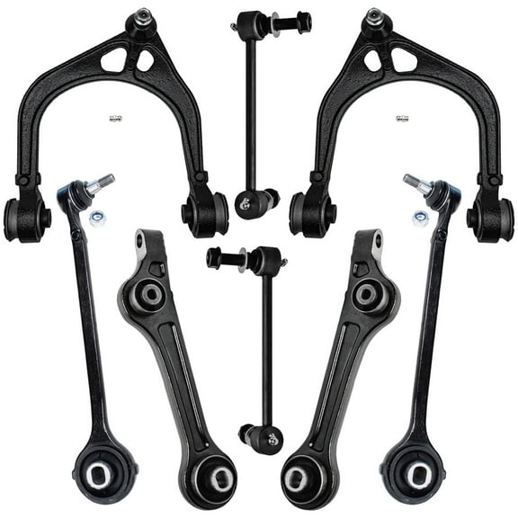 Detroit Axle - 8pc RWD Front Upper Lower Control Arms Sway Bar Links Replacement for Dodge Charger