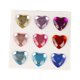 thumbnail image 2 of Billuyoard 10 hojas de pegatinas de diamantes de imitación, calcomanías acrílicas de mano para niños, estudiante tridimensional DIY, amor, corazón, Artesanía color mezclado Billuyoard HA062097-02B, 2 of 6