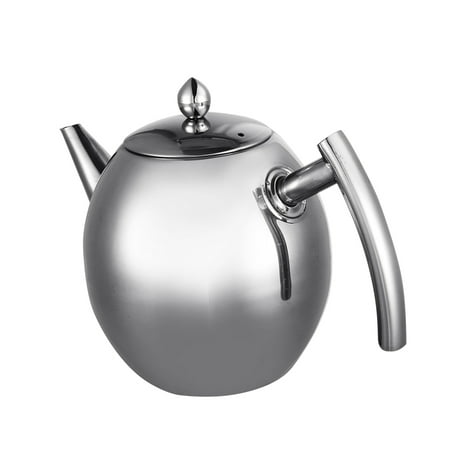 Stainless Steel Teapot, Estink Large Capacity Mirror Gloss Teapot Coffee Pot Water Kettle with Filter(1.5L)