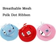 thumbnail image 2 of Summer Pet Dog Polk Dot Bow Breathable Nesh Princess Sun Hat Puppy Adjustable Outdoor Cap, 2 of 7