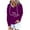 Purple, variant on QUYUON Hoodies for Women Graphic Letter Print Pullover Sweatshirt Winter Casual Button Long Sleeve Shirts Hooded Tops with Pockets Women's Fashion Hoodies Sweatshirts Purple S