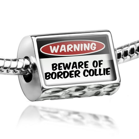 Scottish Border Collie - Bead Beware of the Border Collie Dog from Scotland, England, Wales Charm Fits All European Bracelets
