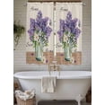 thumbnail image 4 of Purple Lavender Living Room Curtains 2 Panel, Spring Floral Daisy Butterfly Leaves Beige Cafe Window Treatment, Extra Long Farmhouse Bedroom Bathroom Kitchen Curtains Drapes 104"x72", 4 of 6