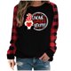 thumbnail image 1 of Día de San Valentín Moda Mujer Casual Manga larga Impreso Señoras Sudaderas Tops delgados Fridja hkj824, 1 of 8