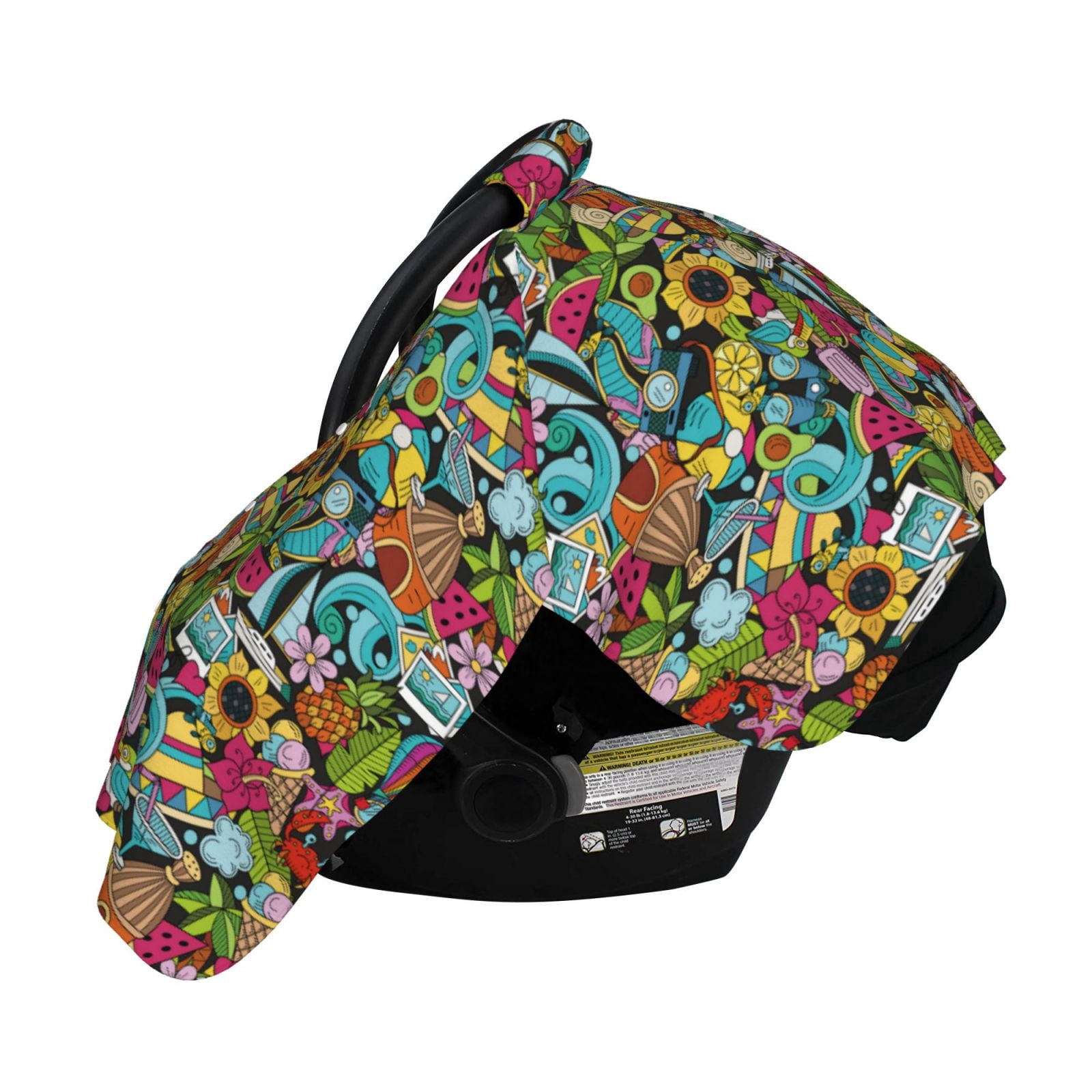 Naloa Color Summer Baby Car Seat Cover, Breathable Baby Carrier Cover, Multiuse Baby Carrier Cover & Nursing Breastfeeding Cover