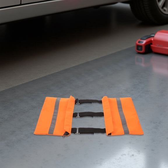 HEATSHAKING Camper Sewer Hose Support Device Orange with Reflective Strip Durable Weather-Resistant Rv Sewer Tote