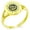 Gold, variant on Stainless Steel Good Vibes Sun Minimalist Oval Top Polished Statement Ring