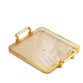 thumbnail image 5 of TISHITA Serving Tray Tea Fruit Storage Tray with Handles Platter Easy to Clean Plate Coffee Table Decor Tray for Kitchen Coffee Table Amber, 5 of 8