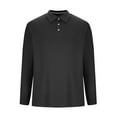 thumbnail image 3 of Jalioing Men's Golf Shirt Classic Vintage Fashion Long Sleeve Collared Shirt Casual Dressy Solid Work Tops, 3 of 5