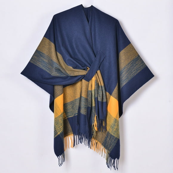 Women's Warm Shawl Wrap Cape Winter Cardigan Sweaters Open Front Poncho Womens Warm Shawl