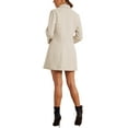 thumbnail image 3 of INSPIRE CHIC Winter Overcoat for Women's Notch Lapel Double Breasted Coats XS Beige, 3 of 6