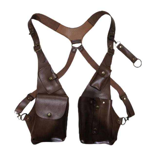 Bolso de hombro para las axilas, bolso de hombro para mujeres y hombres, para viajes de compras de fiesta Marrón