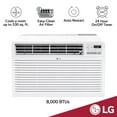 Lg 8000 Btu 340 Sq Ft 115v Through The Wall Air Conditioner With Remote Control White 5507