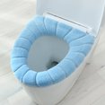 thumbnail image 1 of Cojín para asiento de inodoro más grueso y cálido, alfombrilla, tela suave, estirable, lavable Sincero Hogar, 1 of 5