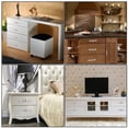 thumbnail image 4 of Tiradores para cajones y aparadores, pomos decorativos de cristal con forma de diamante con placa, pomos para puertas de armarios, paquete de 10, 4 of 5