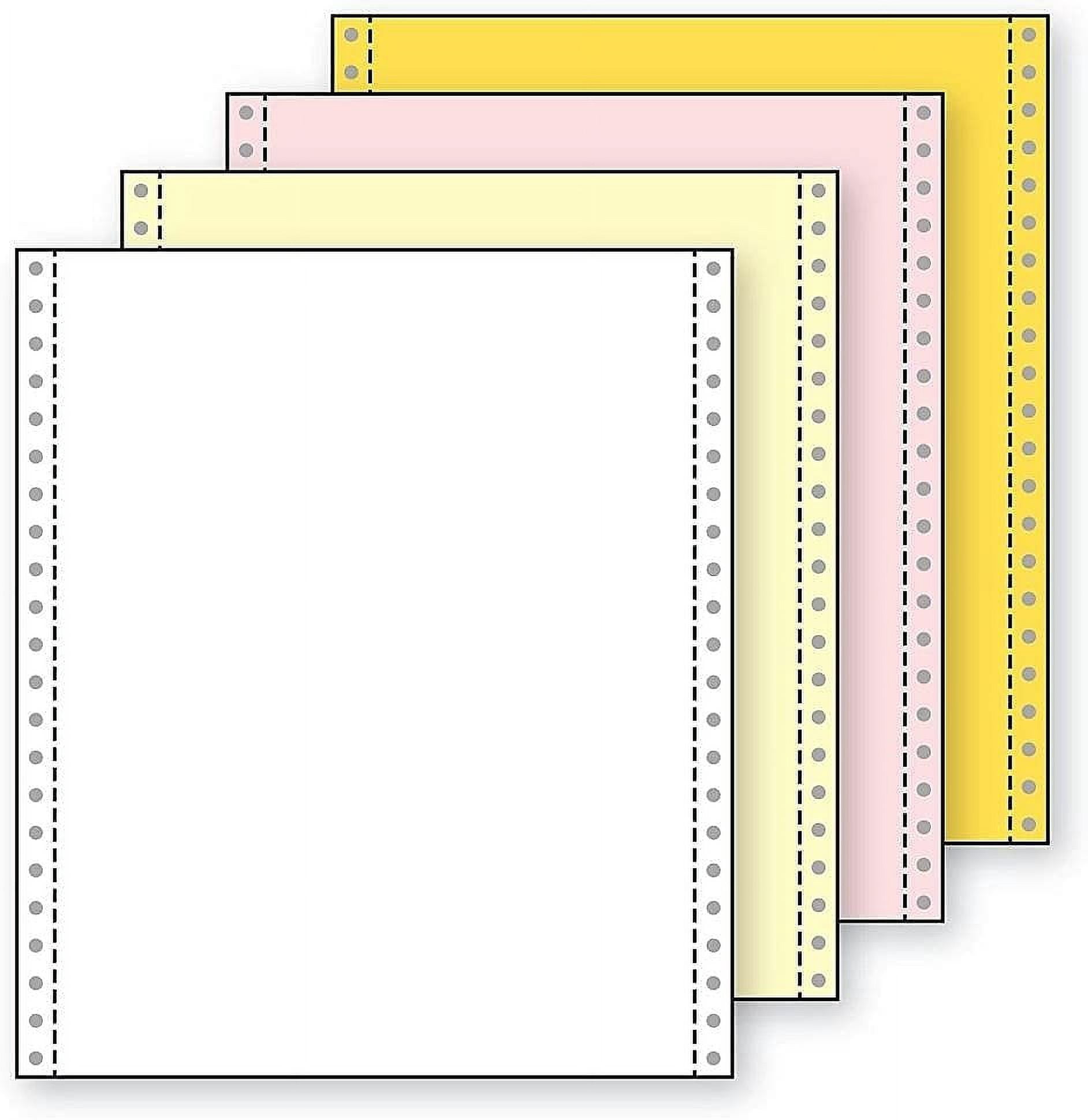 Computer Paper, 4 Part, White - Yellow - Pink - Gold, 9 1/2 X 11, 02234, 800 Sets Per Ctn., Side Perf,