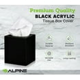 thumbnail image 2 of Alpine Industries Black Acrylic Tissue Box Cover - Eco Friendly Dispenser - Decorative Holder/Organizer for Bathroom, Office Desk & Car (Black), 2 of 8