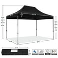 thumbnail image 4 of Topeakmart 15 x 10 FT Pop-up Commercial Canopy with Adjustabale Height, Black, 4 of 6