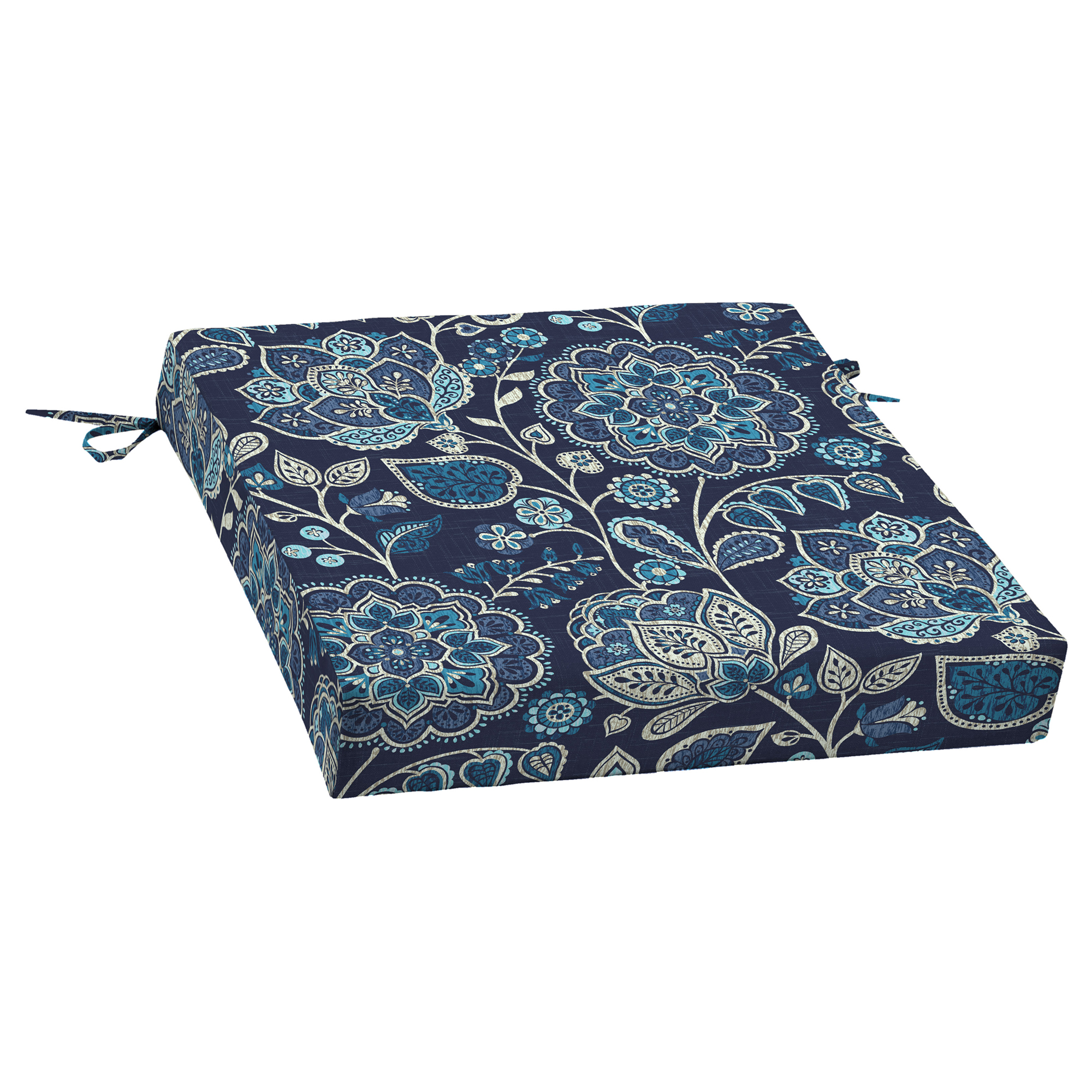 Better Homes & Gardens Jacobean Blue Floral 21 x 21 in. Outdoor Dining