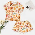 thumbnail image 4 of Delicious Pizza Burger Print Women'S Pajamas Set Summer Sleepwear Sets 2 Piece Lounge Set, 4 of 7