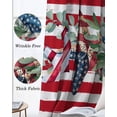thumbnail image 3 of 4th of July Kitchen Curtains Independence Day Star Botanical Red Striped Cafe Short Curtains for Bathroom Blackout Window Curtain Small Window Treatment Drapes for Bedroom Living Room 27.5"x39"x2, 3 of 9