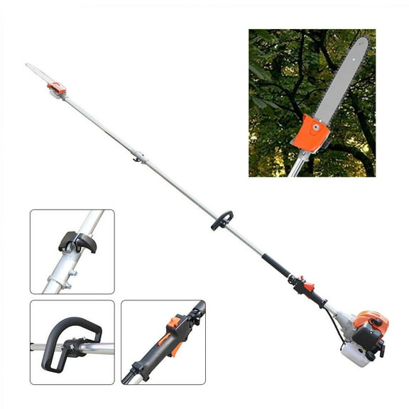 Aluminum Alloy 52CC Gas Powered Chain Pole Saw Tree Trimmer 3HP 2 Stroke Gasoline Engine Pole 6500RPM,Single Cylinder, Air-Cooled
