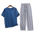thumbnail image 3 of StSilkitty Men's 2 Piece Outfits Short Sleeve Crewneck Athletic T Shirts and Pants Sets Lightweight Comfy Loungewear Set, 3 of 5