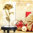 thumbnail image 4 of Base De Madera De Cúpula De Cristal De Rosa Roja Para Regalos De San Valentín Lámparas De Rosa Led Navidad Minnieouse HA014970-00, 4 of 7