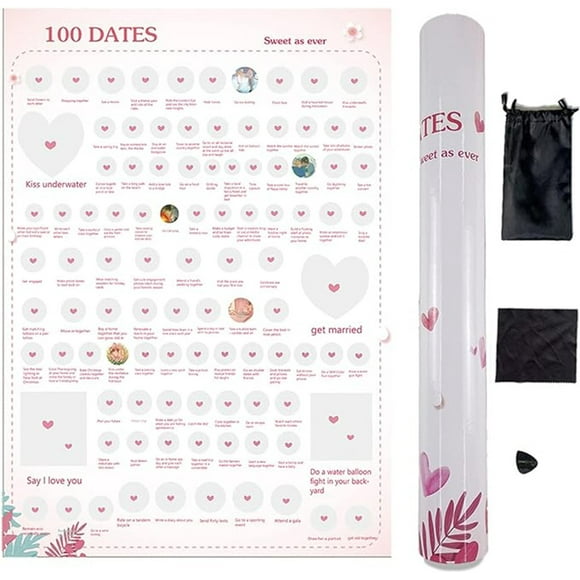 Birdeem 100 Dates Idées Rayer Affiche 100 Choses entre les Couples Racler Affiche 100 Dates Affiche Couple Affiche
