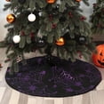 thumbnail image 4 of Halloween 48 Inches Tree Skirt with Spider Net,Christmas Purple Tree mat for Holiday Party Decorations, 4 of 6