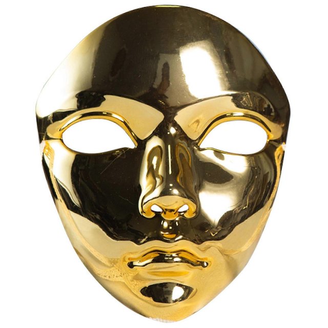 Metallic Color Mask Halloween Party Mask Full Face Mask Masquerade Mask for Women Men Masquerade Halloween Cosplay Silver