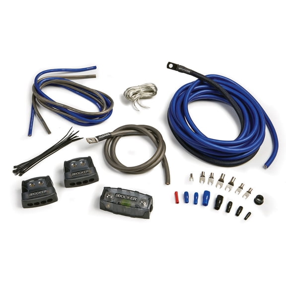 Pre-Owned Kicker Dual Amp Car Audio Amplifier Install Kit, Multi-color