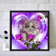 thumbnail image 5 of Cuadros Decorativos Mosaico diamante pintura 5D gato rosa diamante bordado dibujo Kit decoración del hogar Tmvgtek embutido en tela, 5 of 9
