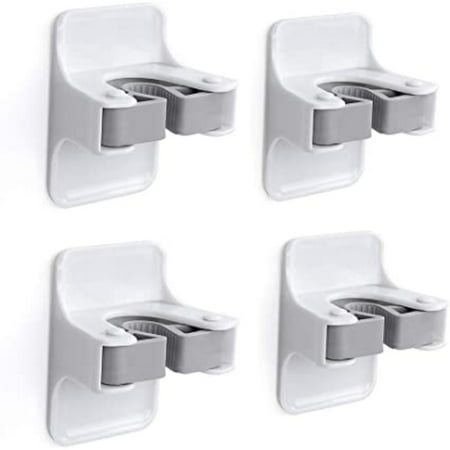 

PEACNNG Broom Holder Broom Holder Wall Mount Broom Gripper Holds Self Adhesive No Drilling Super Anti-Slip.