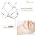 thumbnail image 4 of DELIMIRA Women's Front Closure Plus Size Full Coverage Lace Underwire Racerback Bra, 4 of 7