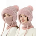 thumbnail image 1 of RKSTN Knitted Hat, Bib, One-Piece Pullover, Pink, 1 of 8