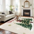 thumbnail image 2 of 6x9 Area Rugs for Living Room, Christmas Tree Non Slip Area Rugs for Kitchen Bedroom Entryway, Xmas Ball Winter Farmhouse Snowflake Washable Carpet Runner Rug Floor Mats for Bedroom Home Decor, 2 of 9
