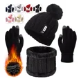 thumbnail image 1 of 3en1 Gorro Bufanda Guantes Cuello Invierno Para Frío Mujer, 1 of 6