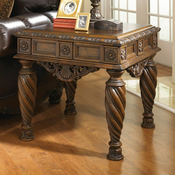 Signature Design By Ashley North Shore Brown Square End Table Walmart Com Walmart Com